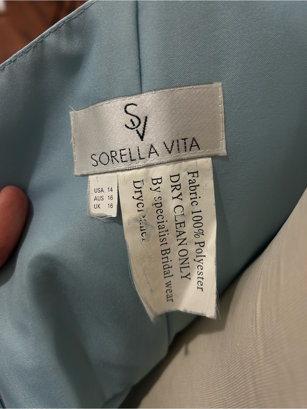Sorella Vita 8630 Evening Mist color Off-Shoulder Chiffon Bridesmaid Dress - Picture 7 of 9